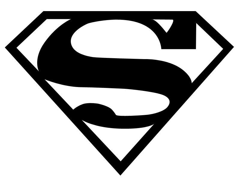 Black and White Evaluation Logo - Free Empty Superman Logo, Download Free Clip Art, Free Clip Art