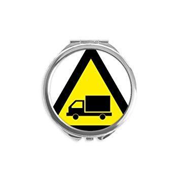 Black and Yellow Triangle Logo - Warning Symbol Yellow Black Truck Triangle Mirror Round