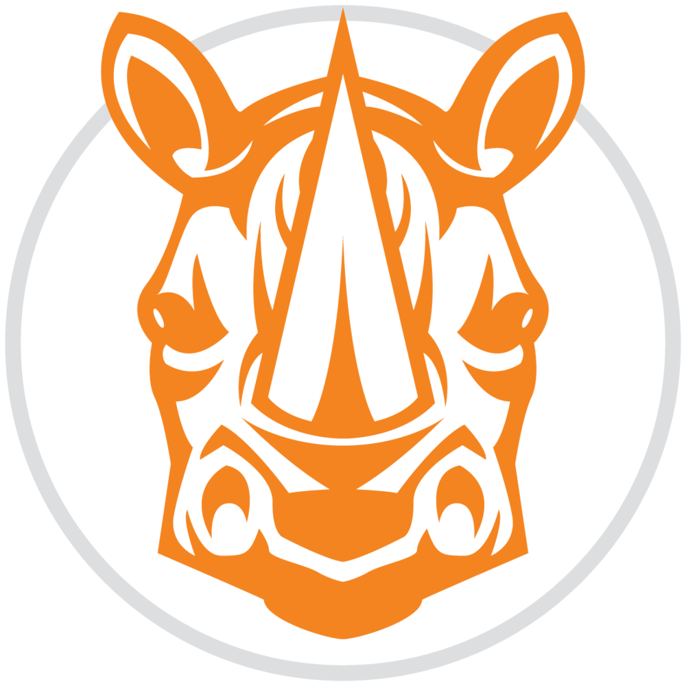 Orange Rhino Logo - Orange Rhinoceros