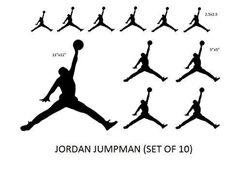 Jordan Logo - Amazon.com: Set NBA Jordan 23 Jumpman Logo AIR Huge Vinyl Decal ...