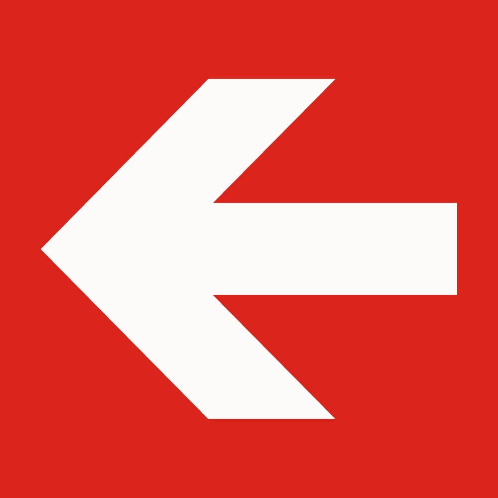White with Red Arrow Logo - White And Red Arrow Sign