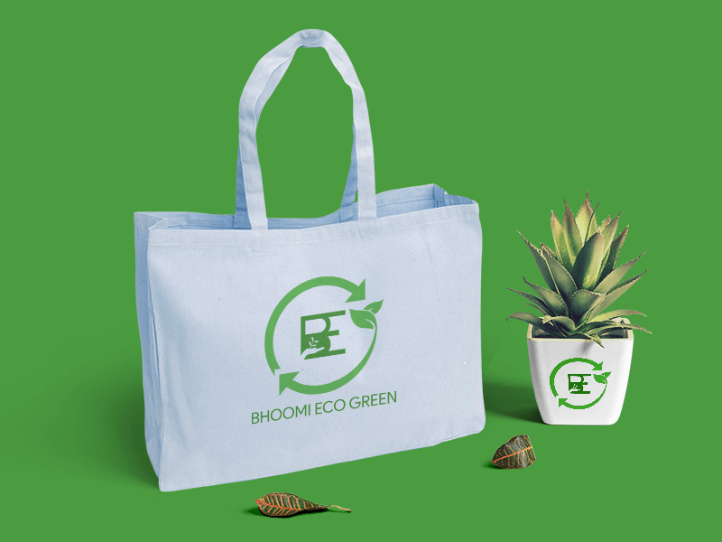 Solid Brand Logo - Bhoomi Eco green solid waste management company logo.