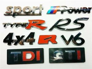 Automotive Product Logo - Sport Car Chrome Effect Badge Logo Stick On Emblem 3D Look Self