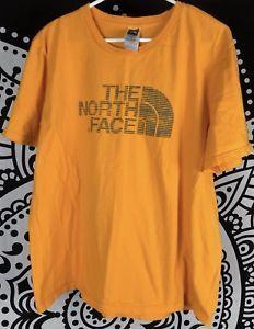 Solid Brand Logo - The North Face Mens Size XL Solid Yellow Gold Brand Logo Short