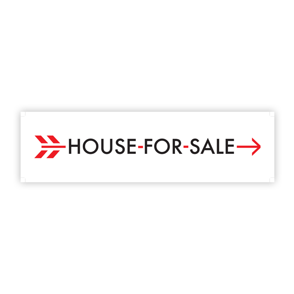 White with Red Arrow Logo - House w Red Arrow. All Things Real Estate