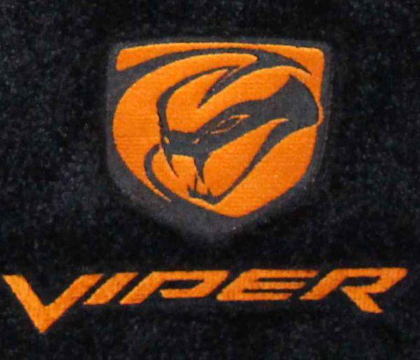 Orange Viper Logo - TA Black floormats with Orange Stryker logo - Viper Alley - Dodge ...