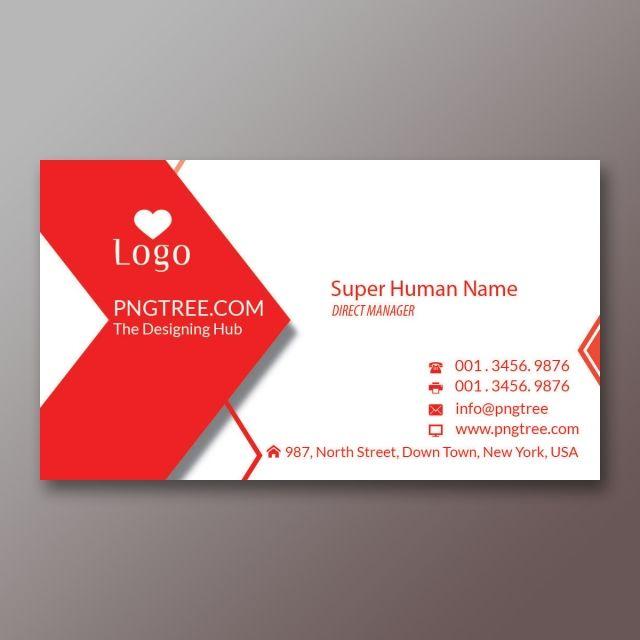 White with Red Arrow Logo - Red Arrow - White Elegant Business Card PSD Template Template for ...