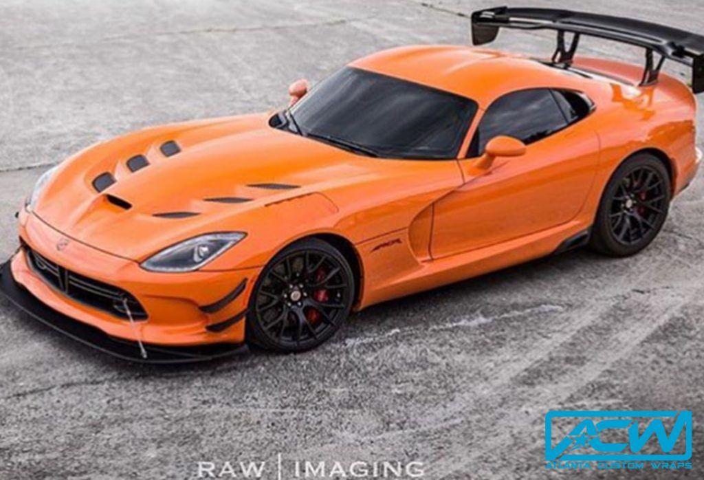 Orange Viper Logo - Dodge Viper in Burnt Orange - Atlanta Custom Wraps