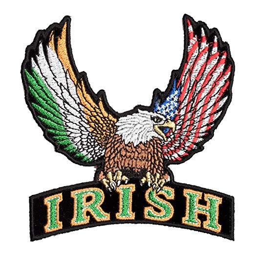Small American Eagle Logo - Amazon.com: Irish Flag American Eagle & Rocker Patch, Small Size ...