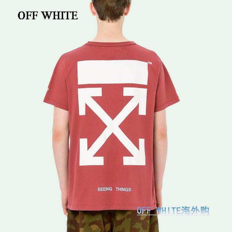 White with Red Arrow Logo - USD 539.39] Genuine off WHITE ow 17FW Red Arrow base short sleeve T ...