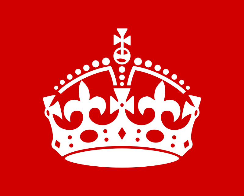 Red White Crown Logo - Clipart - British Crown by Rones