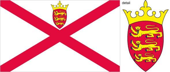 White Flag On a Red Cross Logo - Flag of Jersey | flag of a British crown possession | Britannica.com