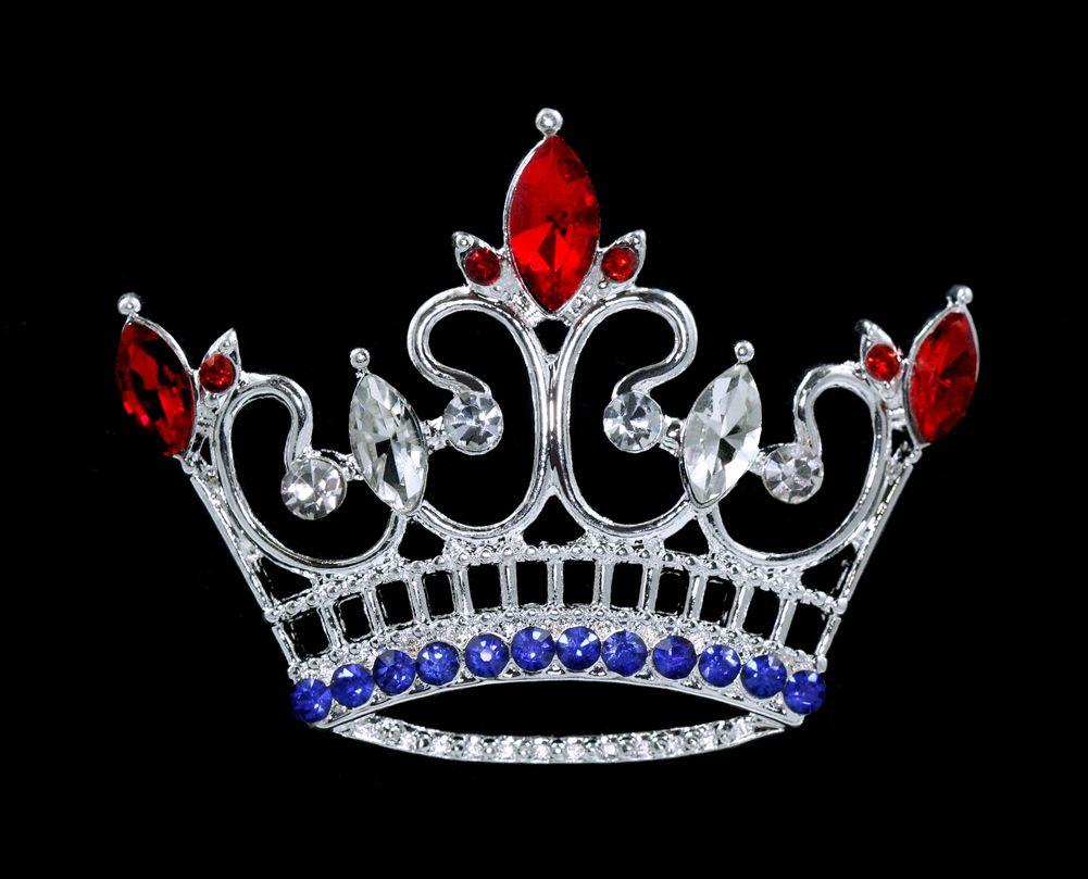 Red White Crown Logo - 16125RWB - Kings Point Crown Pin - Red White and Blue