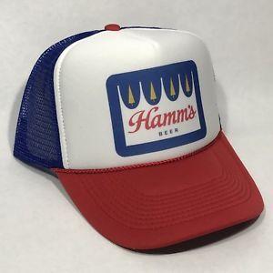 Red White Crown Logo - Hamms Beer Vintage Trucker Hat Snapback Mesh Cap Old Crown Logo Red ...