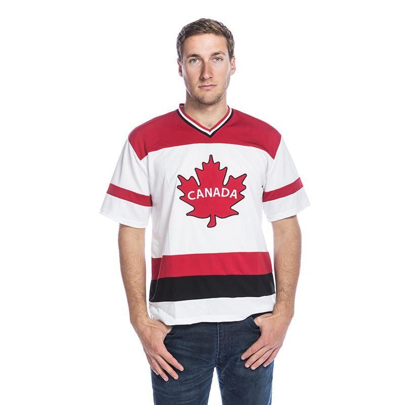 Red Maple Leaf Hockey Logo - Canada Maple Leaf Hockey Jersey - White & Red