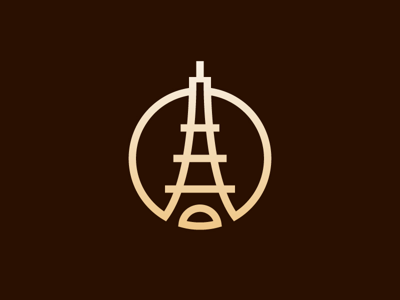 Effeil Tower Logo - Eiffel Tower Logo by Lunarts | Dribbble | Dribbble