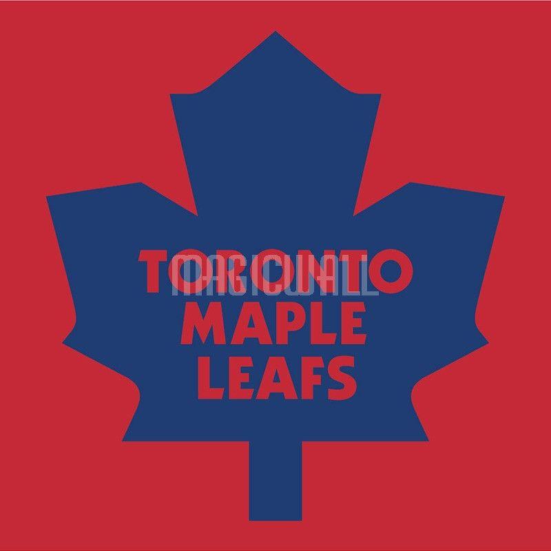 Red Maple Leaf Hockey Logo - Wall Decals - Toronto Maple Leafs Hockey Sport - Wall Stickers Canada