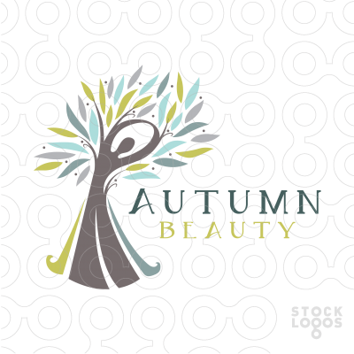 Beautiful Tree Logo - Logo for sale: Beautiful woman's figure dancing/ bending in the wind ...