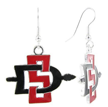 Red and Black Spear Logo - Amazon.com : San Diego State University SD Spear Fish Hook Earring ...