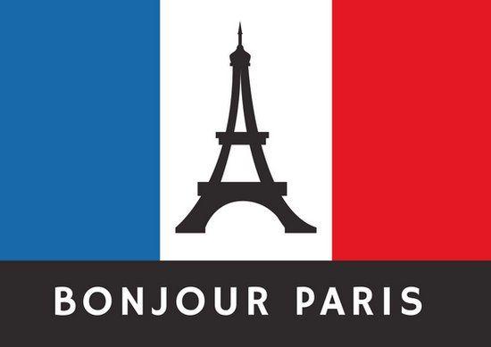 Effeil Tower Logo - France Eiffel Tower Flag French Postcard - Templates by Canva