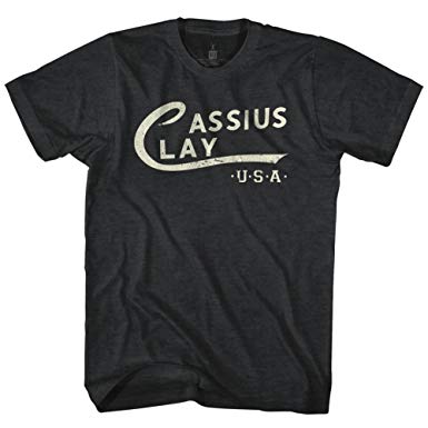 Amazon Small Logo - Muhammad Ali - Mens Cassius Clay Logo T-Shirt, Small, Charcoal ...