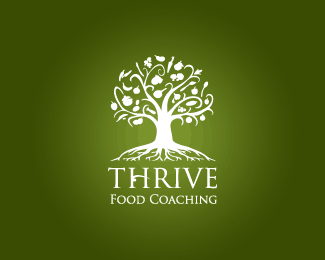 Beautiful Tree Logo - Thrive Food Coaching. Font Types. Logos, Nature logos