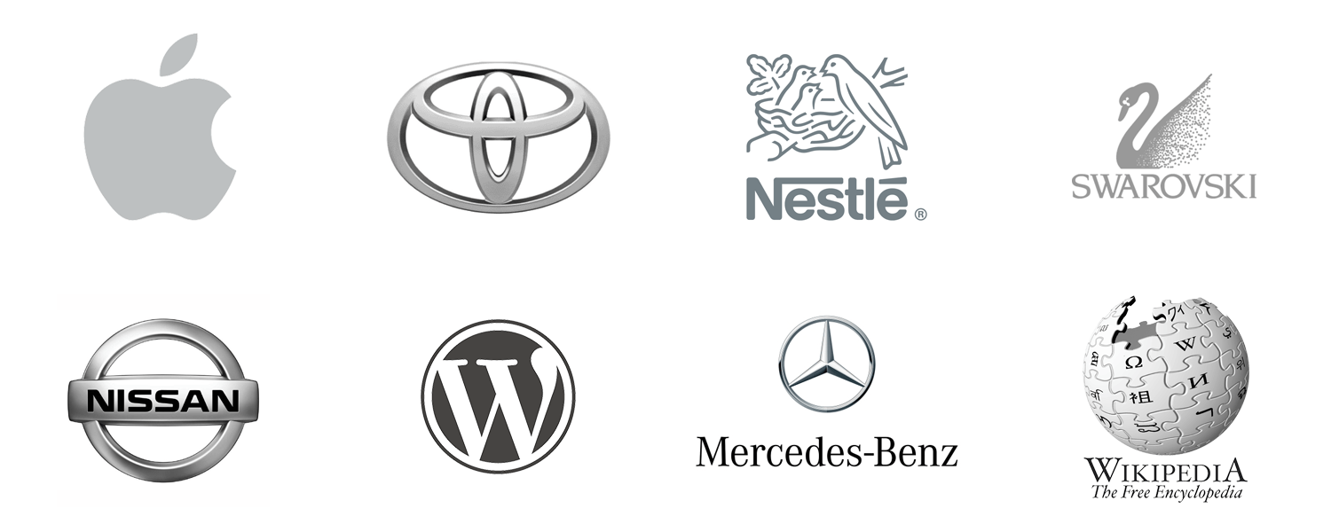 Black and Gray Logo - Psychology Of Colors In Logos | Creative Cloud Design