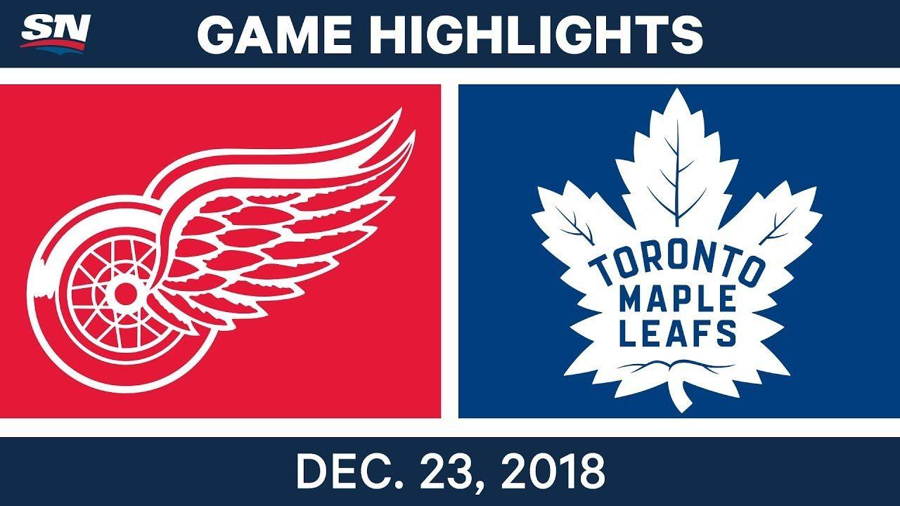 Red Maple Leaf Hockey Logo - NHL Highlights | Red Wings vs. Maple Leafs - Dec 23, 2018 - YouTube