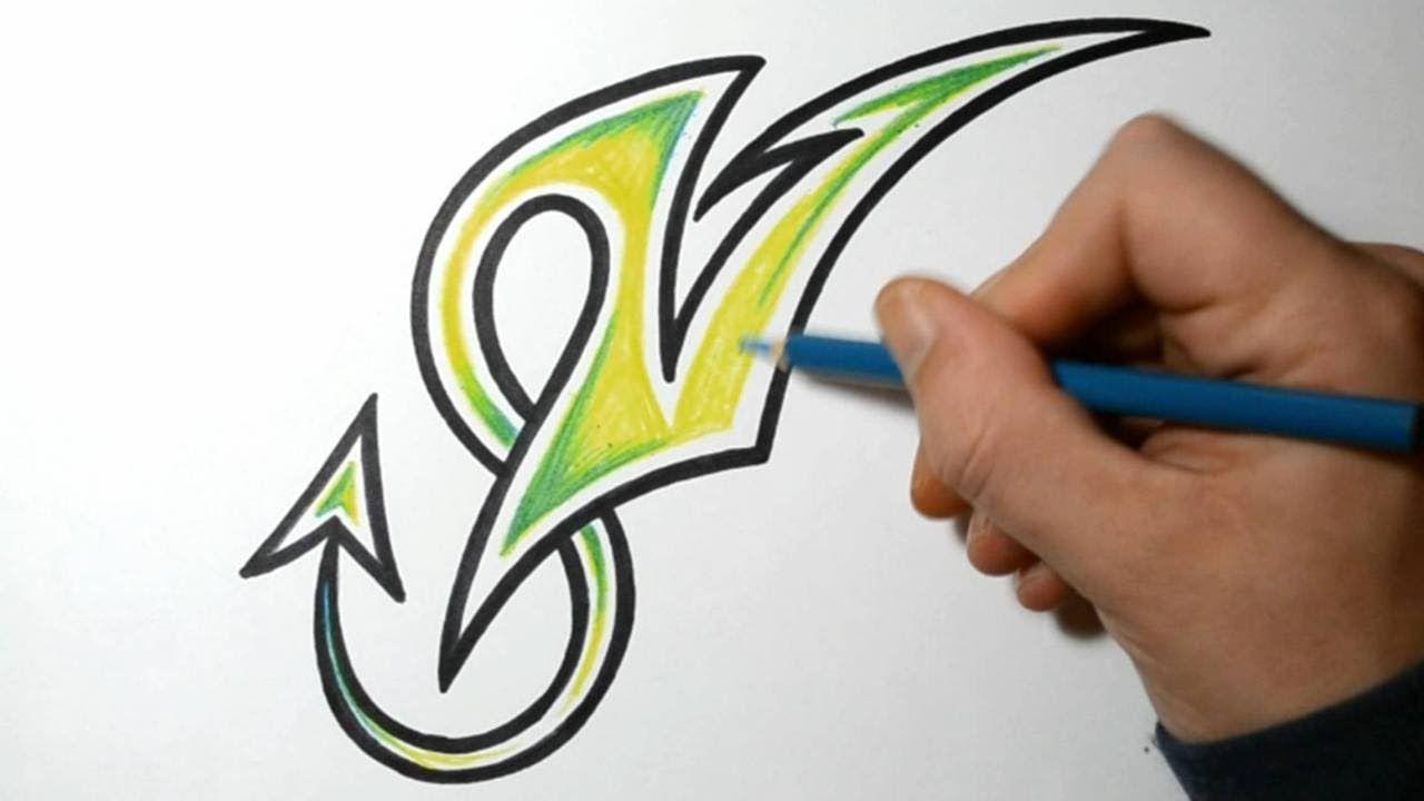 Graffiti Letter V Logo - How to Draw Wild Graffiti Letters - V - YouTube