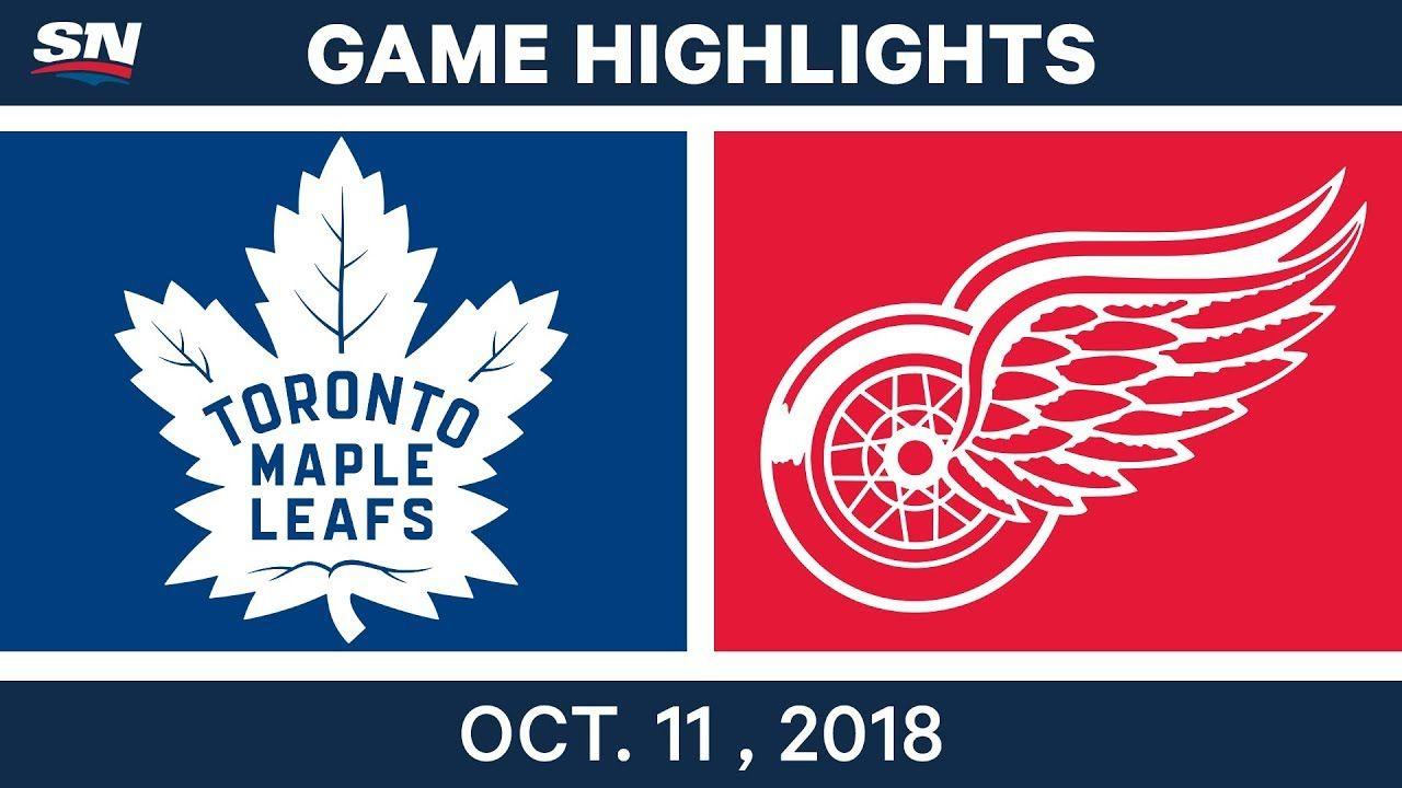 Red Maple Leaf Hockey Logo - NHL Highlights. Maple Leafs vs. Red Wings. 2018