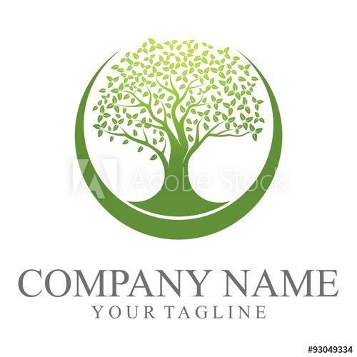 Companies with Oak Tree Logo - Green Oak Tree Logo. Oak tree logo illustration. Vector silhouette ...