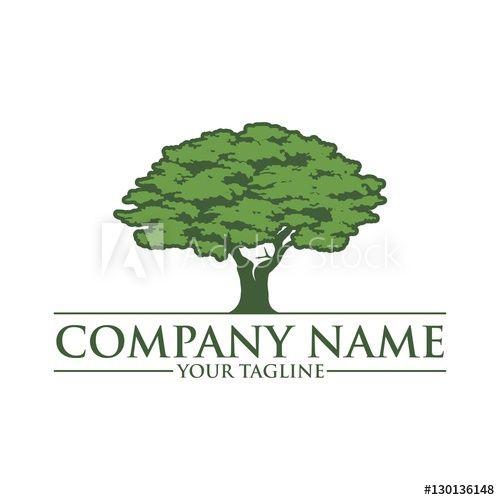 Companies with Oak Tree Logo - Green Oak Tree, Vector Logo Design this stock vector