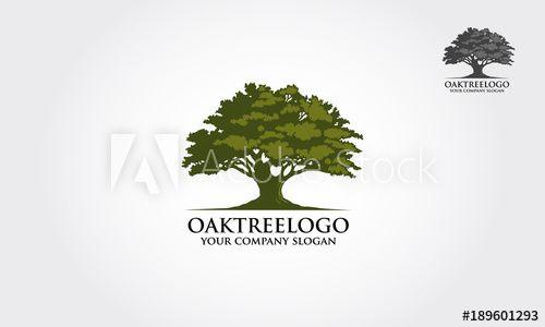 Companies with Oak Tree Logo - Oak tree logo illustration. Vector silhouette of a tree. this