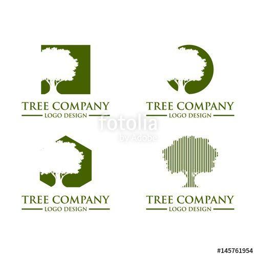 Companies with Oak Tree Logo - Green Tree Oak Logo Design Vector Template