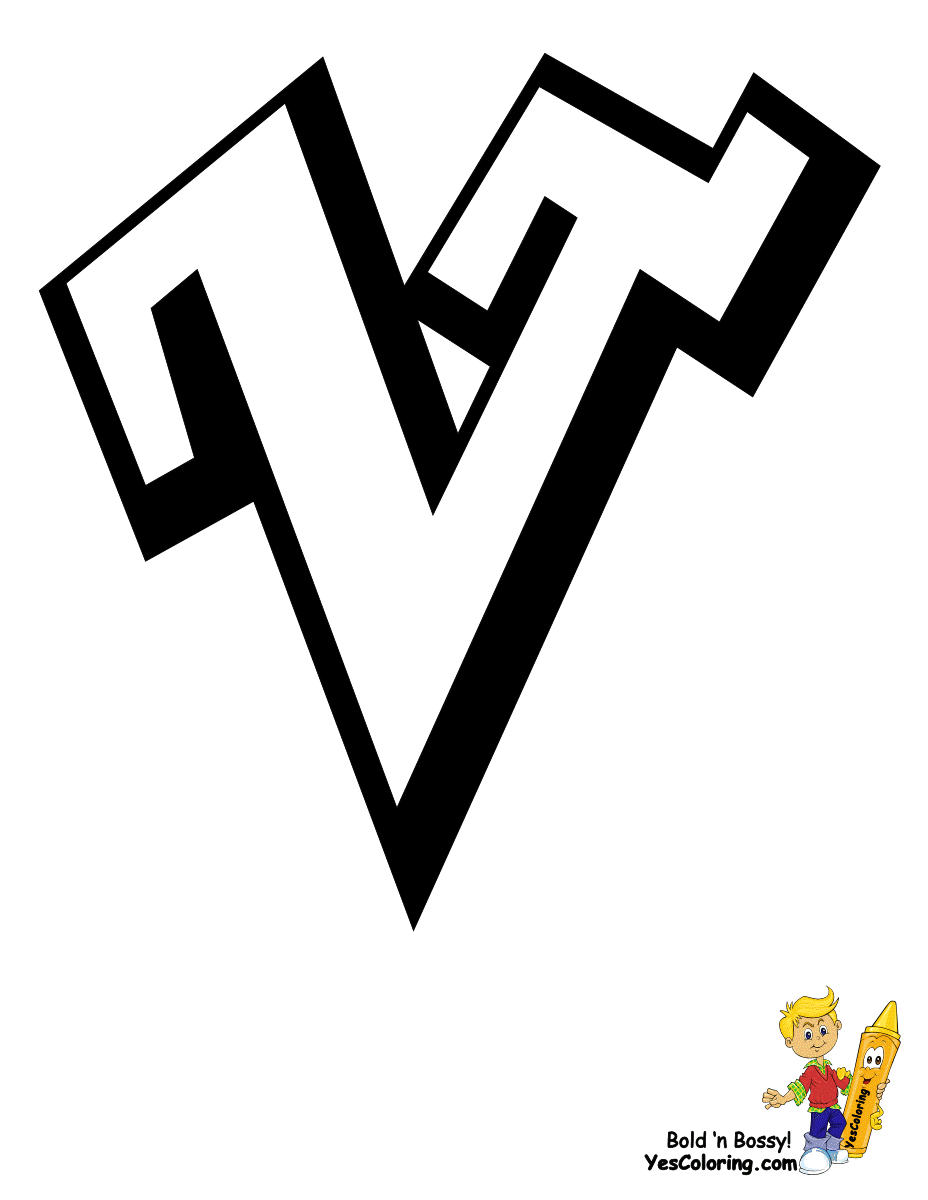 Graffiti Letter V Logo - Hip Hop Alphabet Graffiti | Hip Hop Graffiti | Free| Alphabet Coloring
