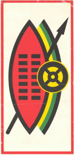 Red and Black Spear Logo - African shield | South African History Online