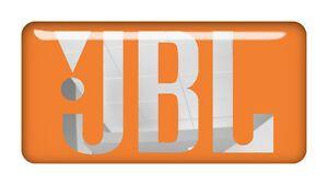 Google Crome Orange Logo - JBL Orange 2x1 Chrome Domed Case Badge / Sticker Logo