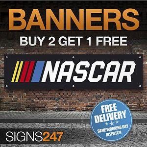 NASCAR Racing Logo - Nascar Racing Logo Black garage workshop PVC banner sign car (ZA190 ...