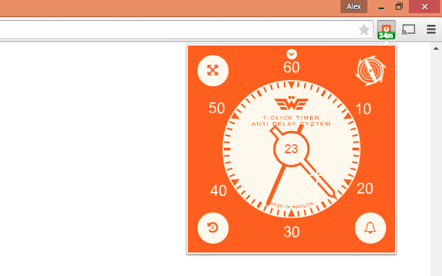 Google Crome Orange Logo - 1-click-timer