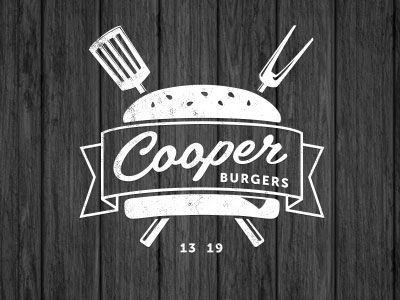 Cool Food Logo - Cooper Burgers Logo Design 25 Cool & Creative Fast Food & Drink ...