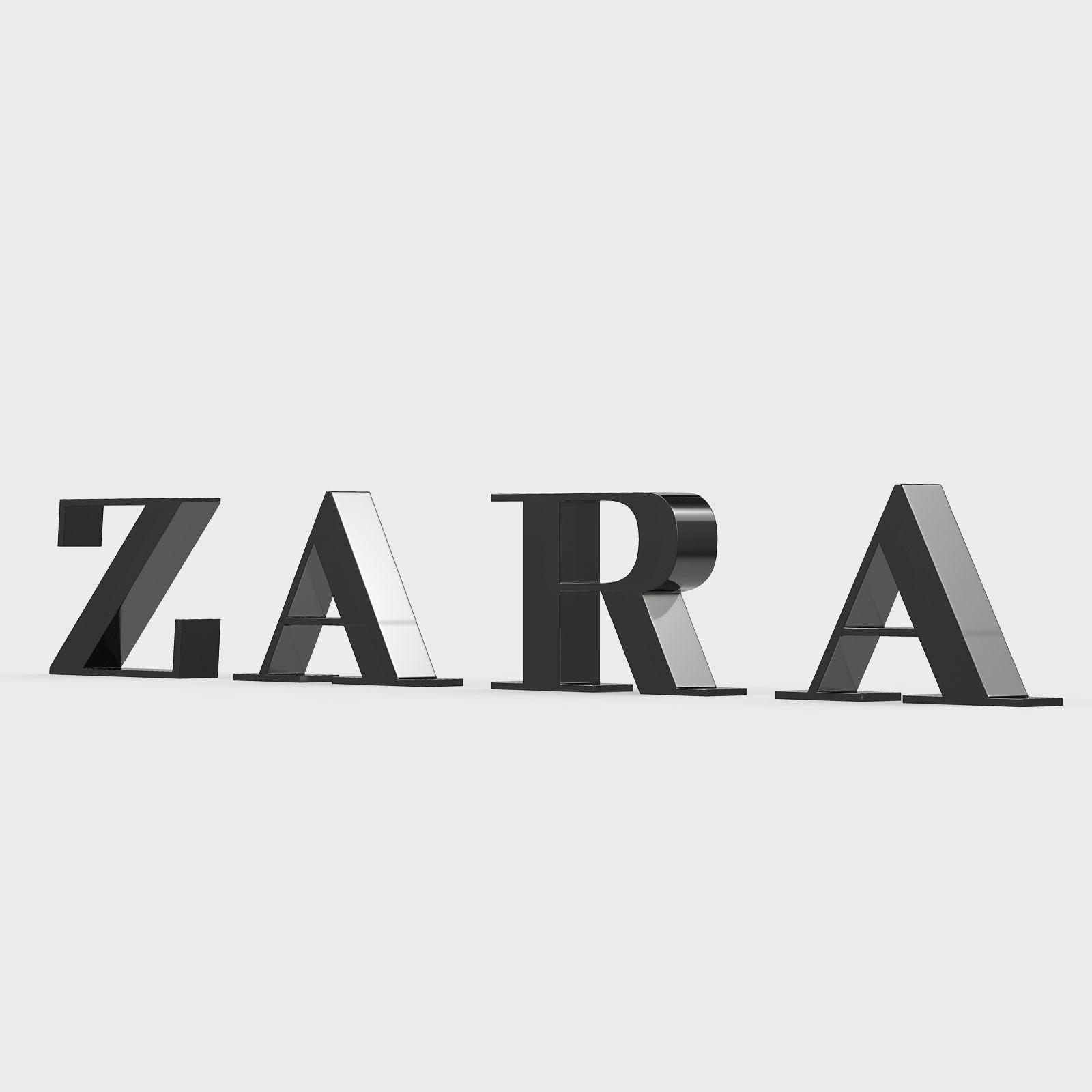 Zara Logo - zara logo 3D model | CGTrader