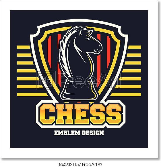 Chess Horse Logo - Free art print of Chess Horse Logo. Chess logo, Emblem for sport ...