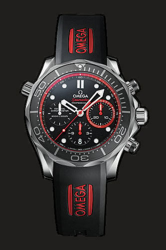 Fashion Red Omega Logo - ♂ Man's fashion accessories watch black and red Omega Seamaster