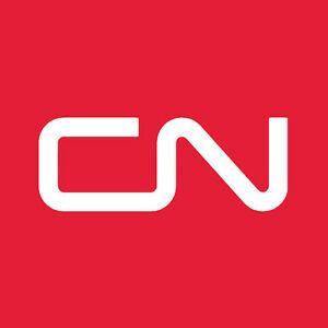 CN Rail Logo - inch RED CN Canadian National Railroad Logo Sticker -train line