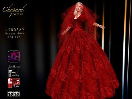 Fashion Red Omega Logo - Second Life Marketplace - *Chopard Couture* Lindsay Bridal Gown V2