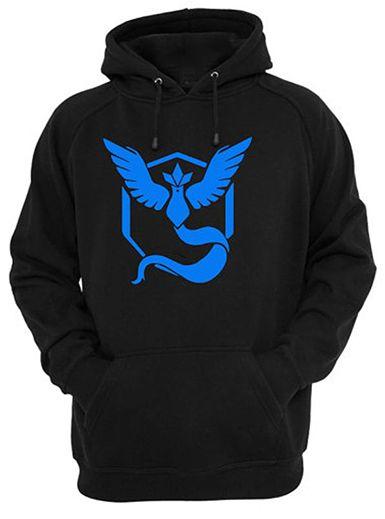 Blue Phoenix Logo - Oversized Hoodie Sweatshirt - Blue Phoenix Logo / Black