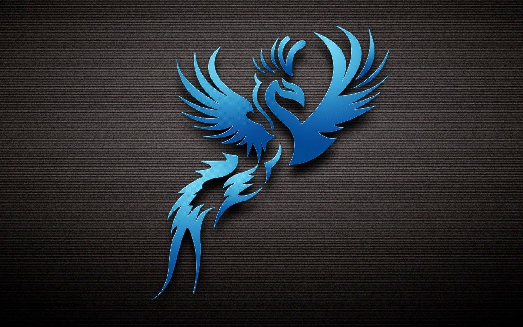 Phoenix Blue Logo - Wallpaper : illustration, logo, blue, phoenix, ART, wing, screenshot