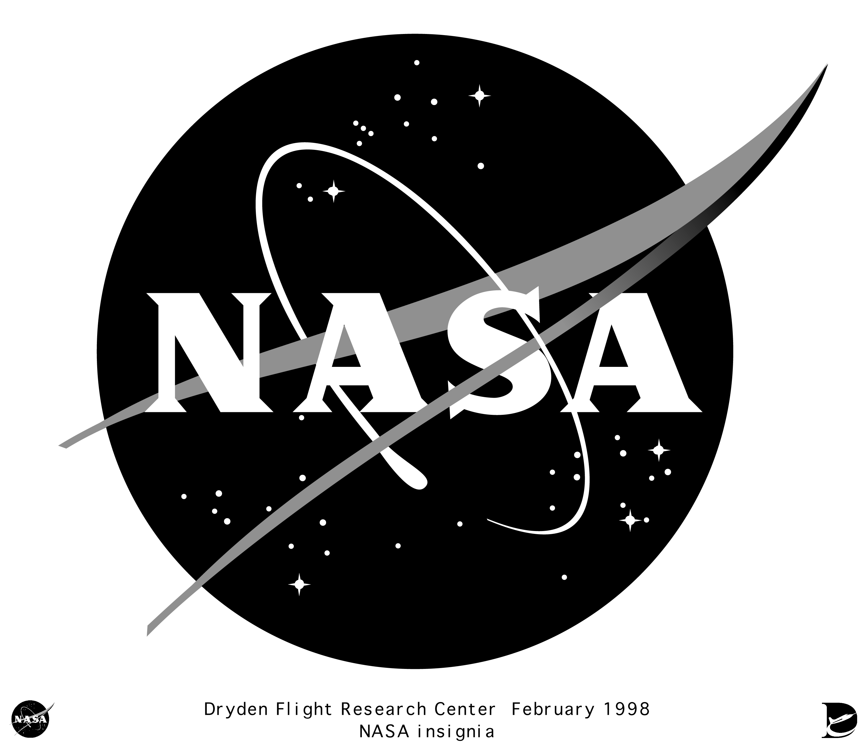 2014 NASA Logo - Logos mono_insignia: Monochrome NASA insignia