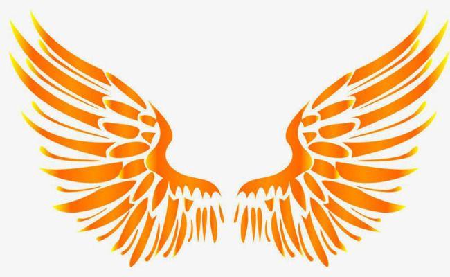 Orange Wing Logo - Symmetrical Orange Wings, Orange Clipart, Wings Clipart, Symmetry ...