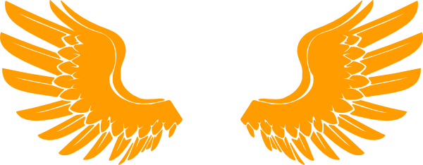 Orange Wing Logo - Orange Hawk Wings Clip Art at Clker.com - vector clip art online ...